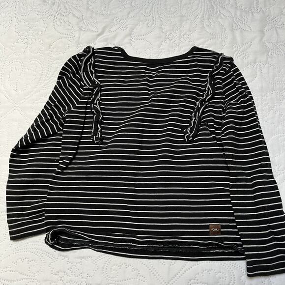 Tea Collection Striped Ruffle Flutter Top Size 4 - Picture 4 of 4
